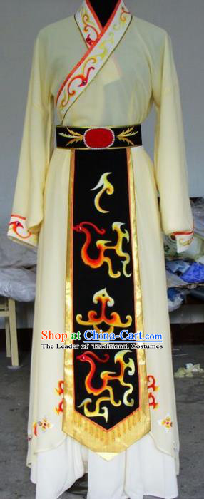Chinese Traditional Beijing Opera Diva Embroidered Yellow Dress China Peking Opera Princess Costumes for Adults