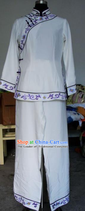 Chinese Traditional Beijing Opera Maidservants Embroidered Clothing China Peking Opera Costumes for Adults