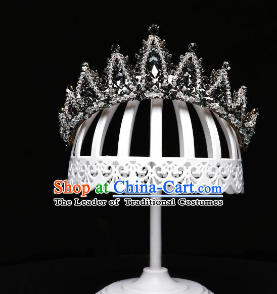 Children Modern Dance Hair Accessories Stage Performance Royal Crown for Kids