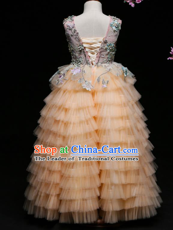 Top Grade Stage Performance Catwalks Costumes Children Halloween Cosplay Princess Full Dress Chorus Modern Fancywork Clothing