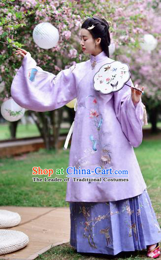 Chinese Ming Dynasty Princess Embroidered Costume Ancient Nobility Lady Hanfu Dress for Women