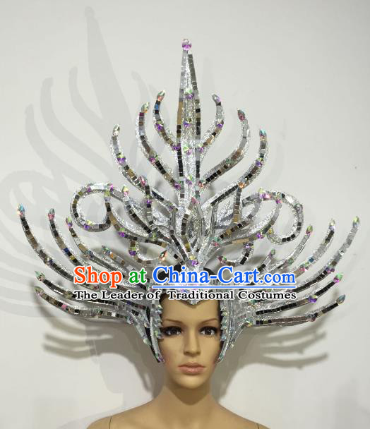 Brazilian Samba Dance Queen Hair Accessories Rio Carnival Roman Deluxe Headwear for Women