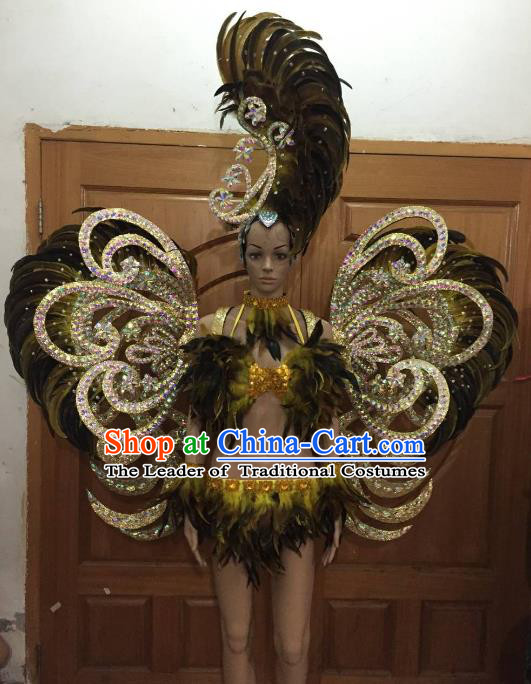 Brazilian Rio Carnival Samba Dance Costumes Catwalks Swimsuit and