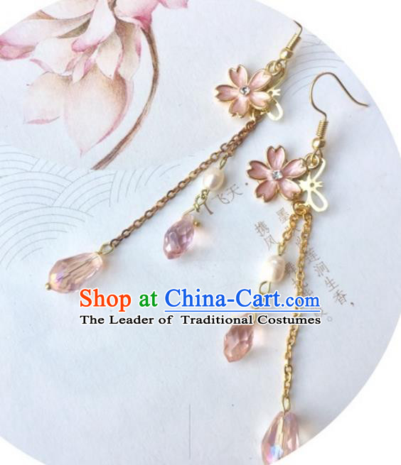Handmade Chinese Traditional Accessories Tassel Earrings for Women
