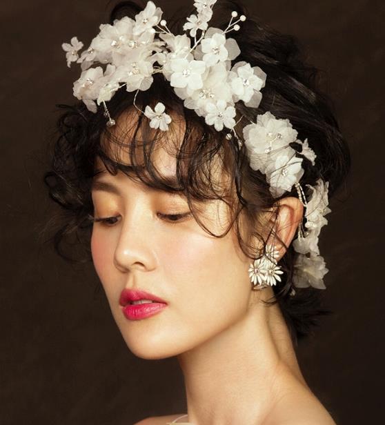 Top Grade Wedding Bride Hair Accessories Princess Flowers Hair Clasp Headwear for Women