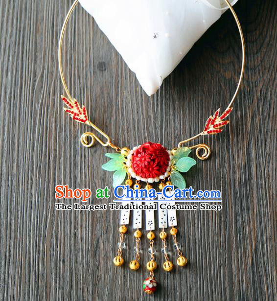 Top Grade Wedding Bride Jewelry Accessories Chinese Hanfu Necklace for Women
