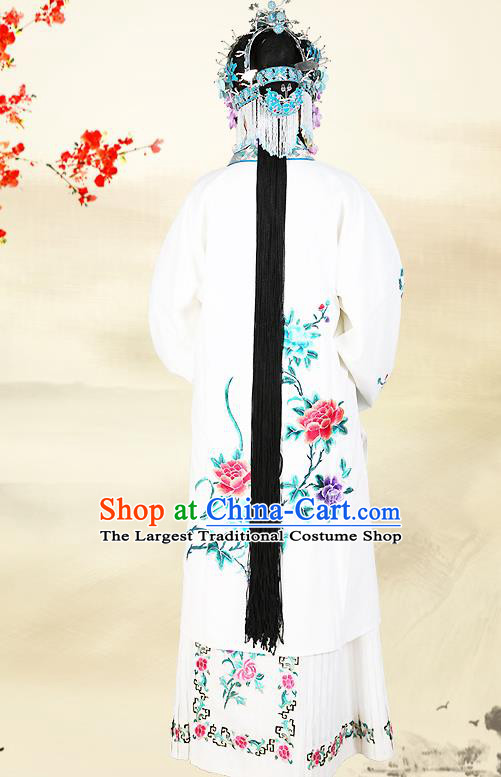 Traditional China Beijing Opera Costume Gifted Scholar Embroidered Robe and Hat Ancient Chinese Peking Opera Embroidery Clothing