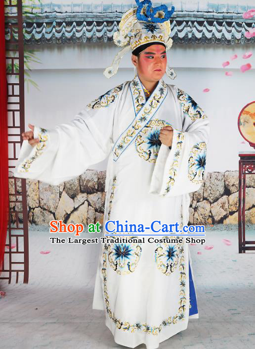 Professional Chinese Peking Opera Niche Costume Beijing Opera Scholar Robe and Hat for Adults