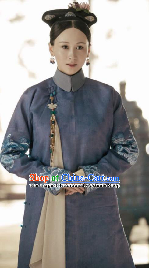 Story of Yanxi Palace Chinese Qing Dynasty Imperial Consort Embroidered Costumes and Headpiece Complete Set