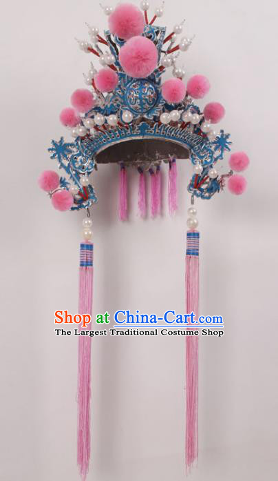 Top Grade Chinese Beijing Opera Headwear Peking Opera Prince Helmet Hat for Men