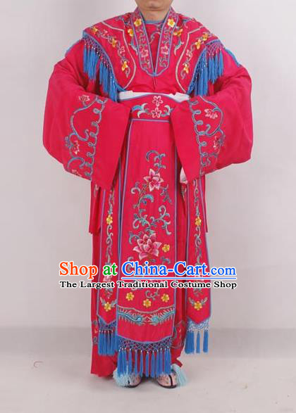 Professional Chinese Peking Opera Diva Costumes Ancient Fairy Embroidered Rosy Dress for Adults