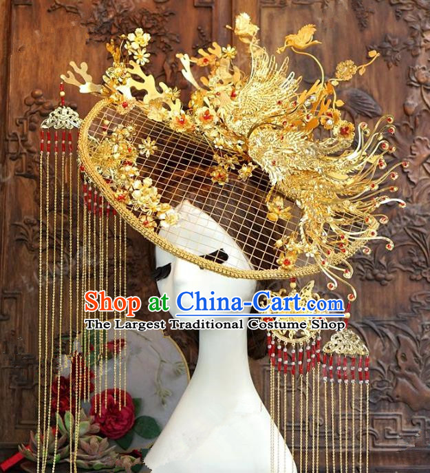 Chinese Traditional Ancient Palace Lady Phoenix Coronet Queen Headdress Hairpins for Women
