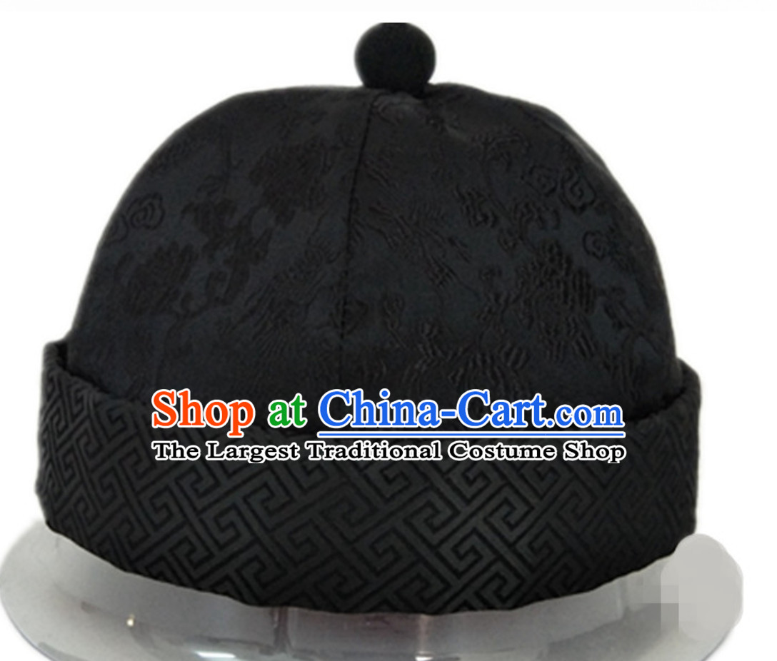 Chinese Ancient Style Handmade Qing Dynasty Official Family Hat Wedding Hat for Men