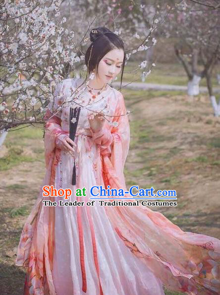 Traditional Chinese Tang Dynasty Princess Costume Ancient Palace Lady Hanfu Dress for Women