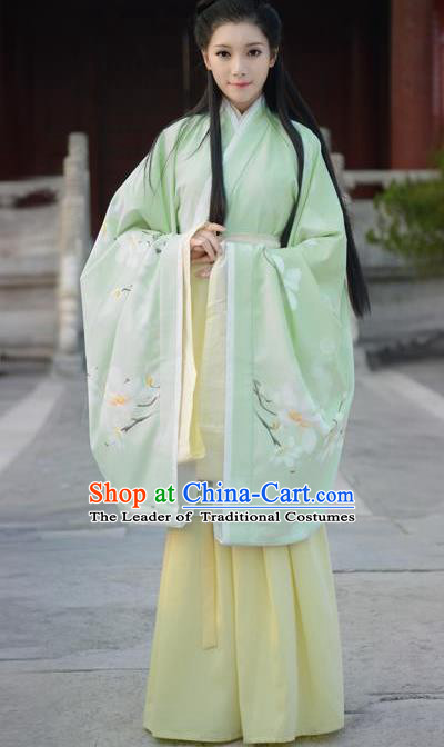 Chinese Han Dynasty Princess Hanfu Dress Ancient Fairy Palace Lady Embroidered Costumes for Women