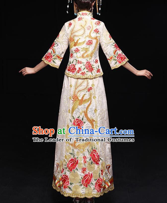 Traditional Chinese Wedding Costumes Traditional Xiuhe Suits Ancient Chinese bridal Full Dress