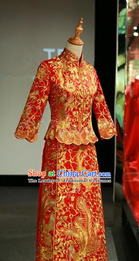 Traditional Chinese Wedding Costumes Traditional Xiuhe Suits Ancient Chinese bridal Full Dress