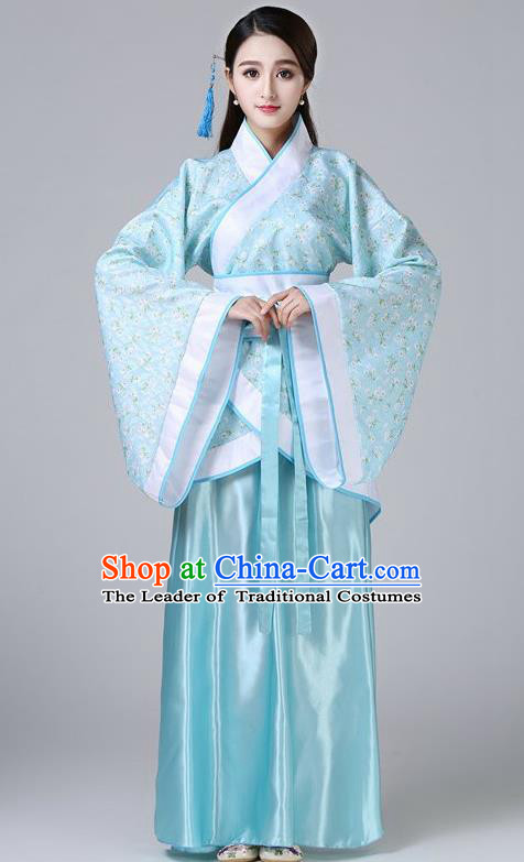 Chinese Ancient Drama Imperial Concubine Embroidered Hanfu Dress Han Dynasty Palace Lady Costume for Women