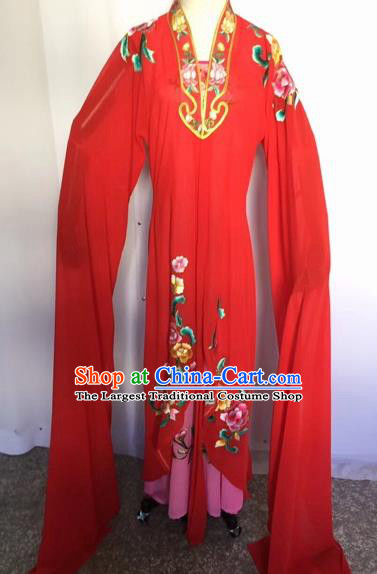 Chinese Traditional Peking Opera Palace Lady Red Dress Beijing Opera Diva Costumes for Adults