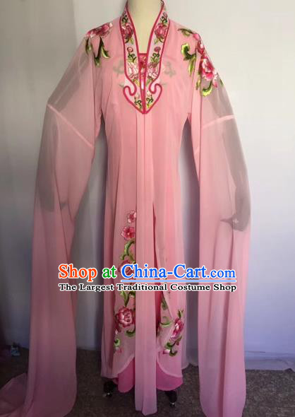 Chinese Traditional Peking Opera Palace Lady Pink Dress Beijing Opera Diva Costumes for Adults