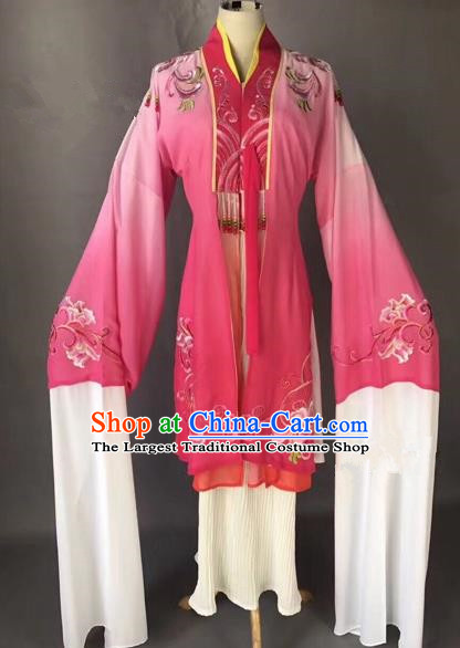 Chinese Ancient Peking Opera Palace Lady Pink Dress Traditional Beijing Opera Diva Costumes for Adults
