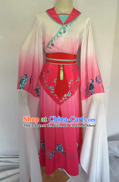 Chinese Ancient Peking Opera Court Maid Embroidered Dress Traditional Beijing Opera Diva Costumes for Adults