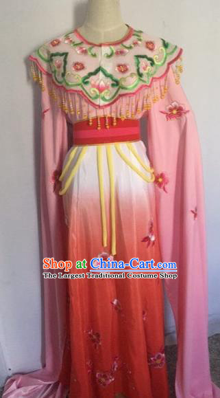 Chinese Ancient Peking Opera Young Lady Red Dress Traditional Beijing Opera Diva Costumes for Adults