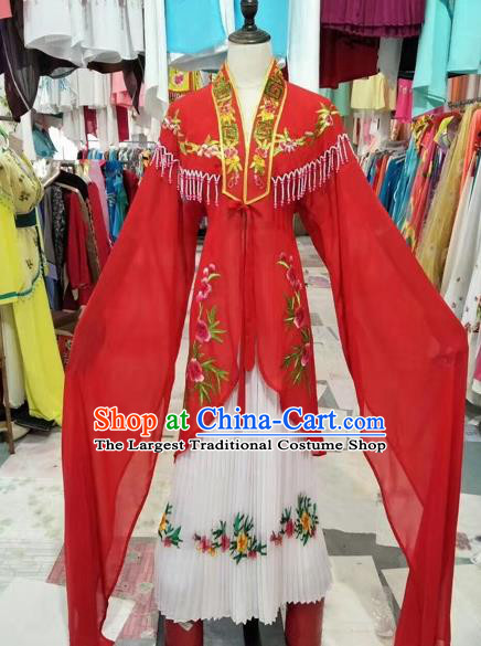 Chinese Shaoxing Opera Princess Red Dress Traditional Beijing Opera Diva Costume for Adults