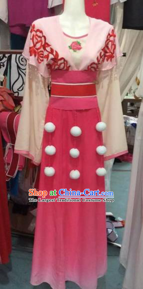 Chinese Beijing Opera Actress Pink Dress Ancient Nobility Lady Costume for Adults