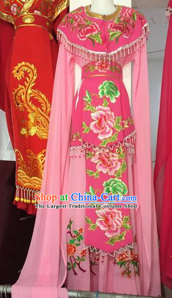 Chinese Beijing Opera Diva Pink Dress Ancient Imperial Consort Costume for Adults