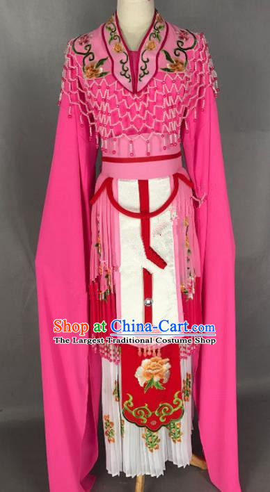 Chinese Ancient Palace Princess Rosy Costume Traditional Beijing Opera Diva Dress for Adults