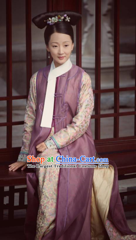 Chinese Ancient Qing Dynasty Court Maid Ruyi Royal Love in the Palace Costume for Women