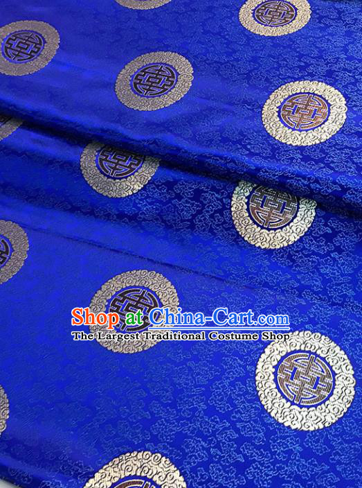 Blue Brocade Asian Chinese Traditional Cheongsam Fabric Silk Fabric Chinese Fabric Material
