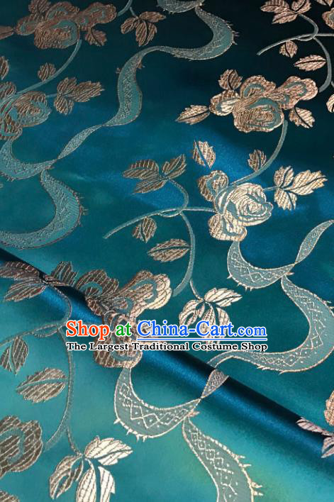 Green Brocade Asian Chinese Traditional Palace Pattern Fabric Silk Fabric Chinese Fabric Material