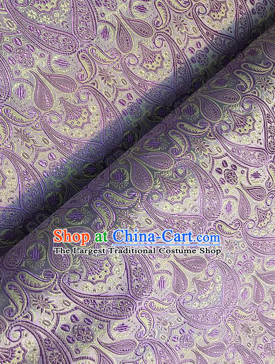Asian Chinese Brocade Traditional Purple Pattern Fabric Silk Fabric Chinese Fabric Material