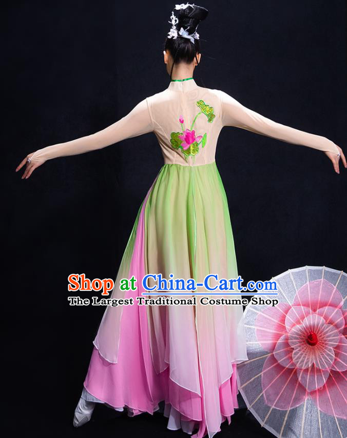 Traditional Chinese Fan Dance Folk Dance Costume Classical Yangko Dance Classical Dance Dress