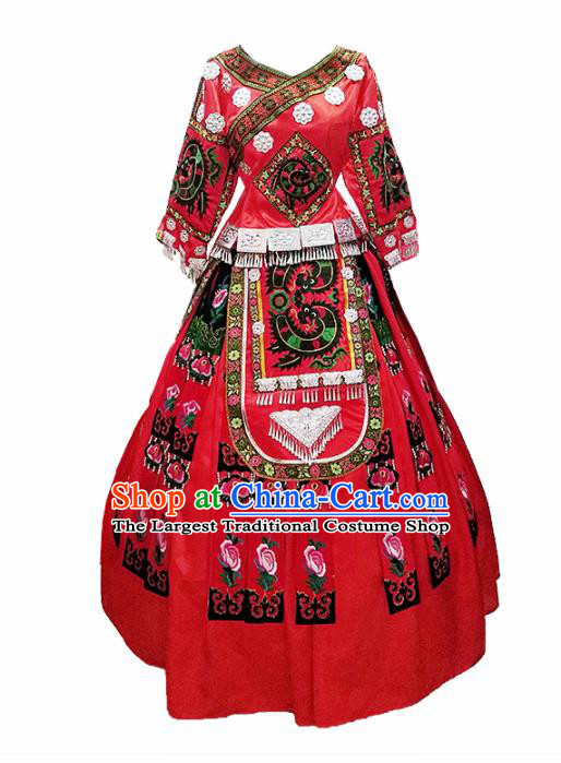 Chinese Traditional Miao Nationality Wedding Costumes for Women