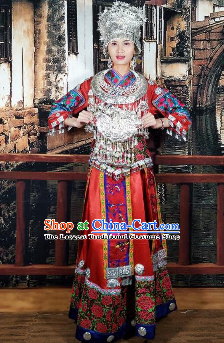 Classical Traditional Miao Dance Clothes for Women Miao