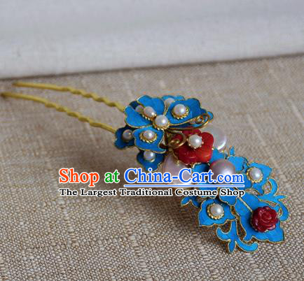 Chinese Handmade Qing Dynasty Palace Lady Hairpins Hair Accessories Ancient Hanfu Hair Clip for Women