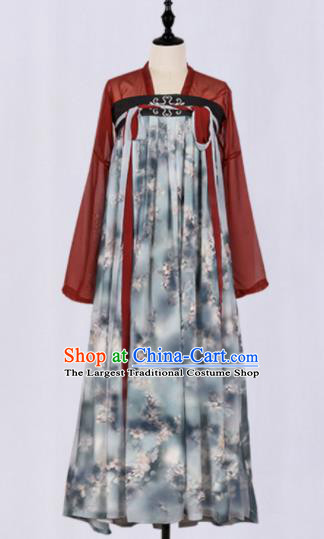 Chinese Ancient Fairy Costumes Traditional Tang Dynasty Court Maid Hanfu Dress for Women