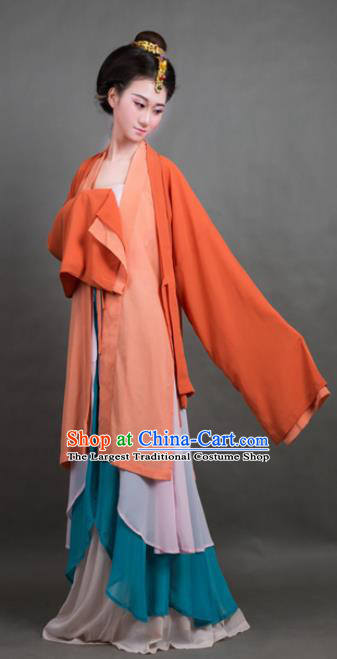 Traditional Chinese Song Dynasty Young Lady Costume Ancient Hanfu Dress for Poor Women