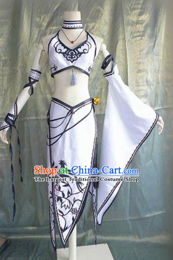 Asian Chinese Cosplay Peri Faery Costume Ancient Swordswoman Dress for Women