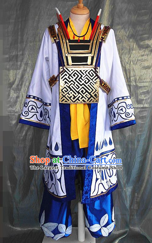Asian Chinese Cosplay Warrior Costume Ancient Swordsman Clothing for Men