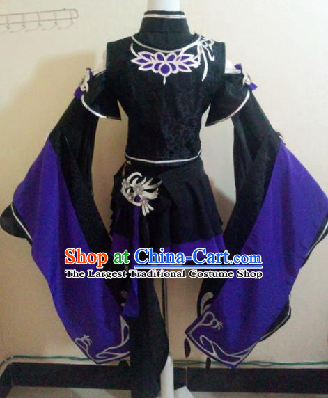 Ancient Chinese Cosplay Costume Chinese Shoes Traditional China Swordsman Clothing and Jewelry Accessories