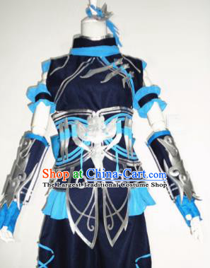 Asian Chinese Cosplay Female Warrior Costume Ancient Swordsman Clothing for Women