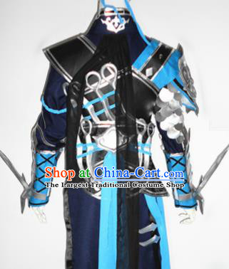Asian Chinese Cosplay Warrior Customized Costume Ancient Swordsman Clothing for Men
