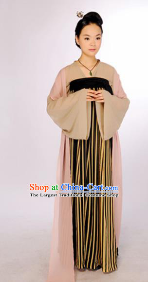 Traditional Chinese Tang Dynasty Hostess Costume Ancient Hanfu Dress for Women