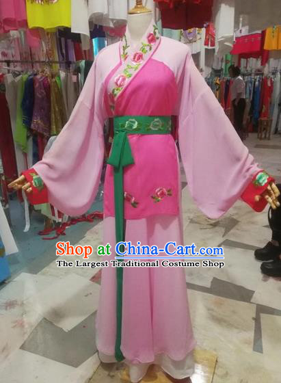 Chinese Traditional Beijing Opera Young Lady Dress Peking Opera Maidservants Costumes for Adults