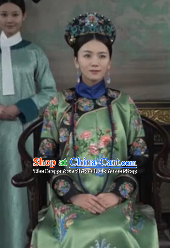 Chinese Drama Ruyi Royal Love in the Palace Ancient Qing Dynasty Imperial Consort Costumes and Headpiece for Women