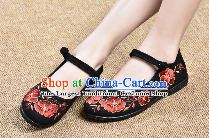 Chinese Shoes Wedding Shoes Traditional Embroidered Shoes Bride Black Shoes for Women